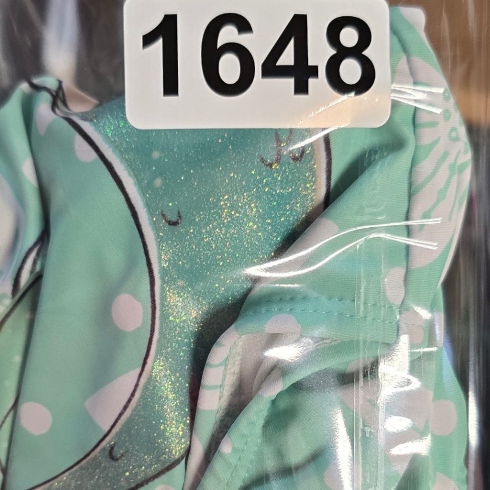 Disney Princess Ariel Little Mermaid Long Sleeve Swimsuit Mint Green 12M Baby - Picture 7 of 7